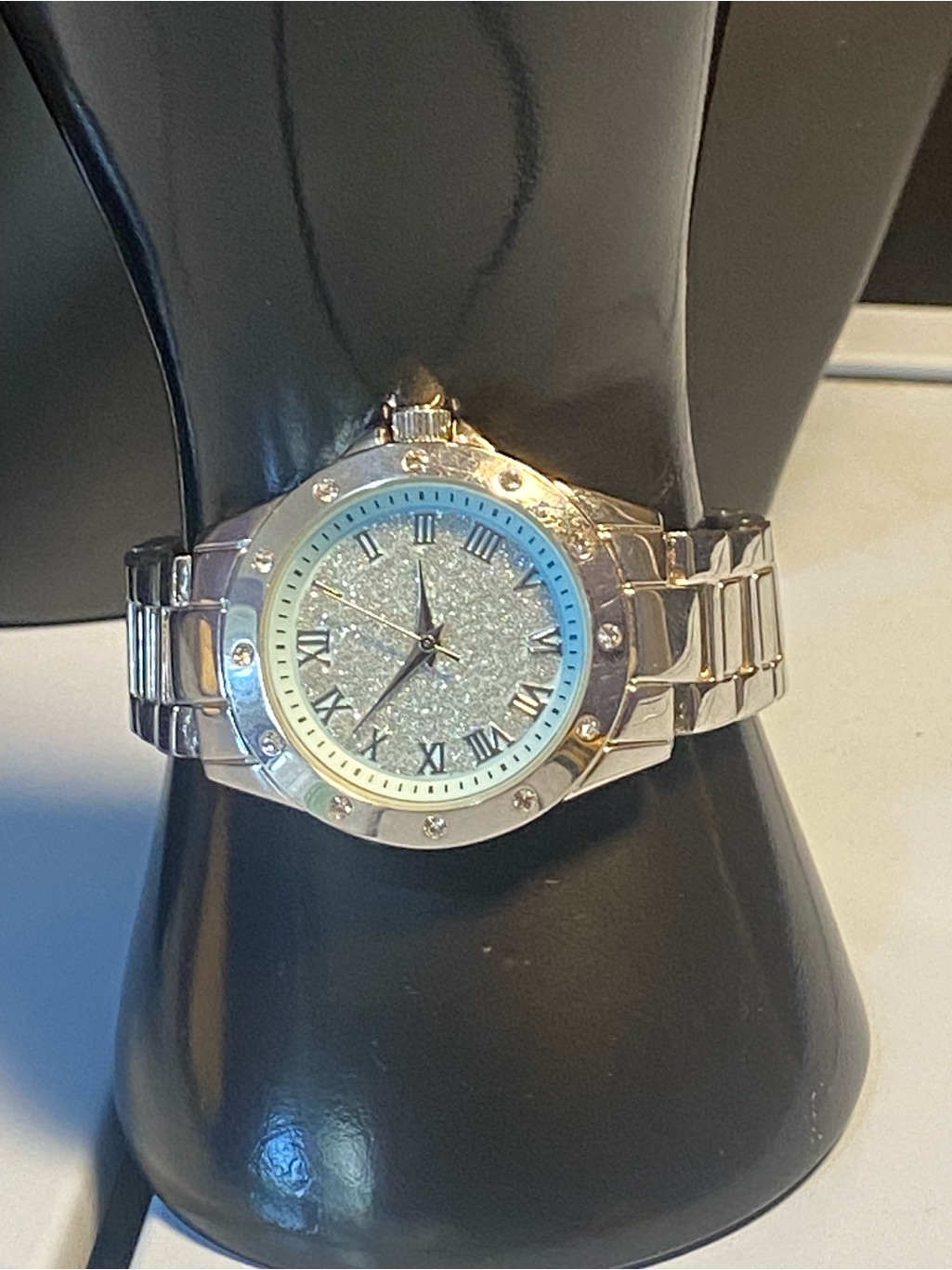Vintage Womens Y2k Wristwatch Baby Blue Stainless Steel